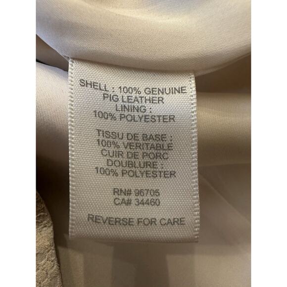 NWT Rebecca Taylor Size 8 100% Pig Leather Python Print Dress Cream Party - Picture 15 of 16